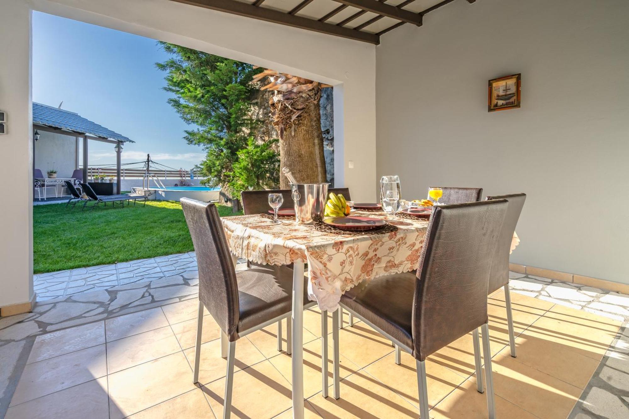 Fontana Luxury Villa Salakos With Pool Near Beach Eksteriør billede